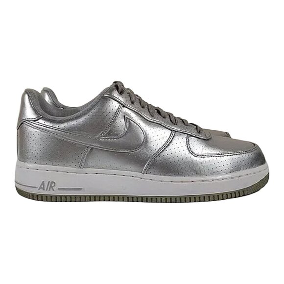 Nike Air Force 1 LV8 Dream Team Metallic Silver Low Sneaker Good Cond - 8.5 - Picture 3 of 11